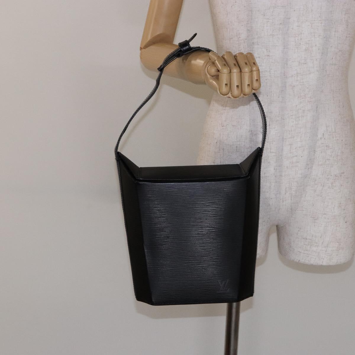 LOUIS VUITTON Epi Sac Seau Shoulder Bag Black M80161 LV Auth BA5249