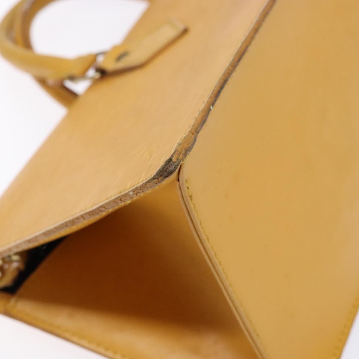 LOUIS VUITTON Epi Sac Triangle Hand Bag Yellow M52099 LV Auth BA5251