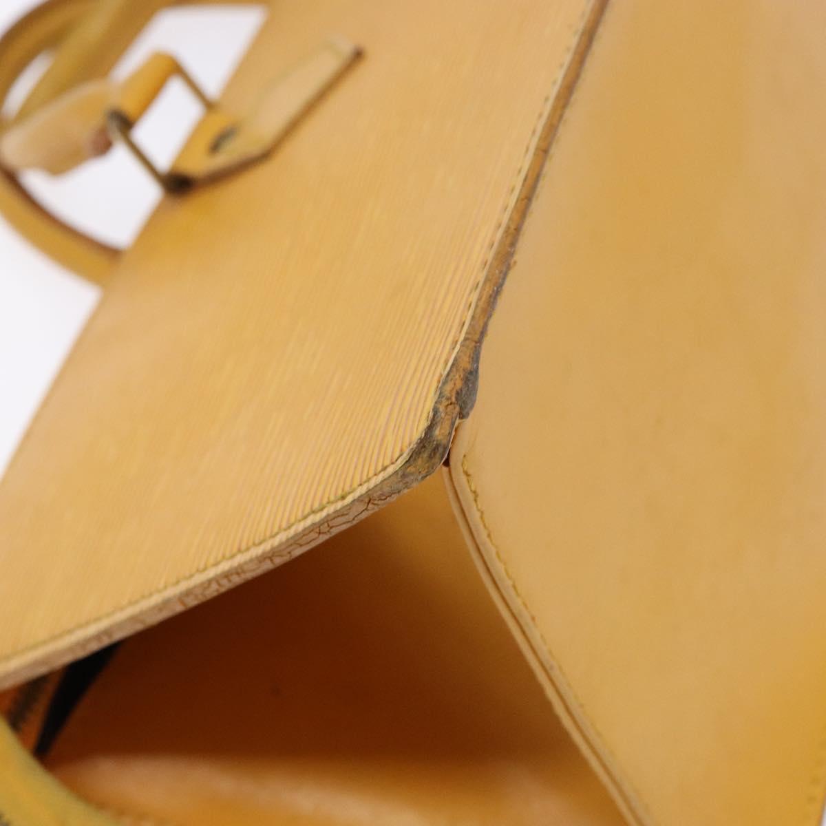 LOUIS VUITTON Epi Sac Triangle Hand Bag Yellow M52099 LV Auth BA5251
