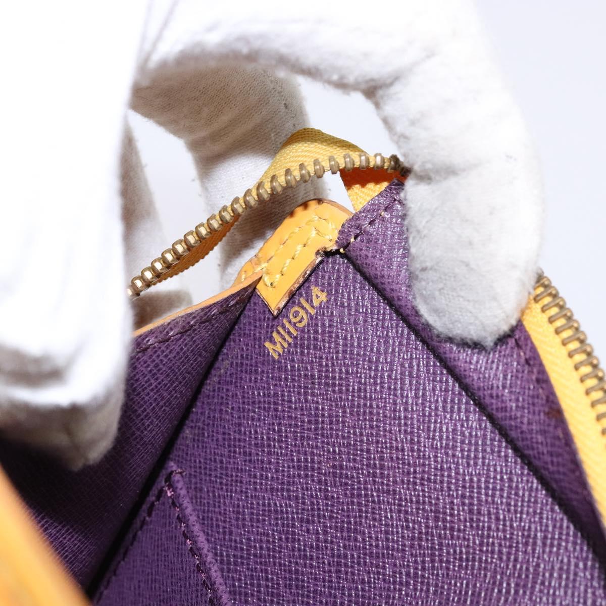 LOUIS VUITTON Epi Sac Triangle Hand Bag Yellow M52099 LV Auth BA5251