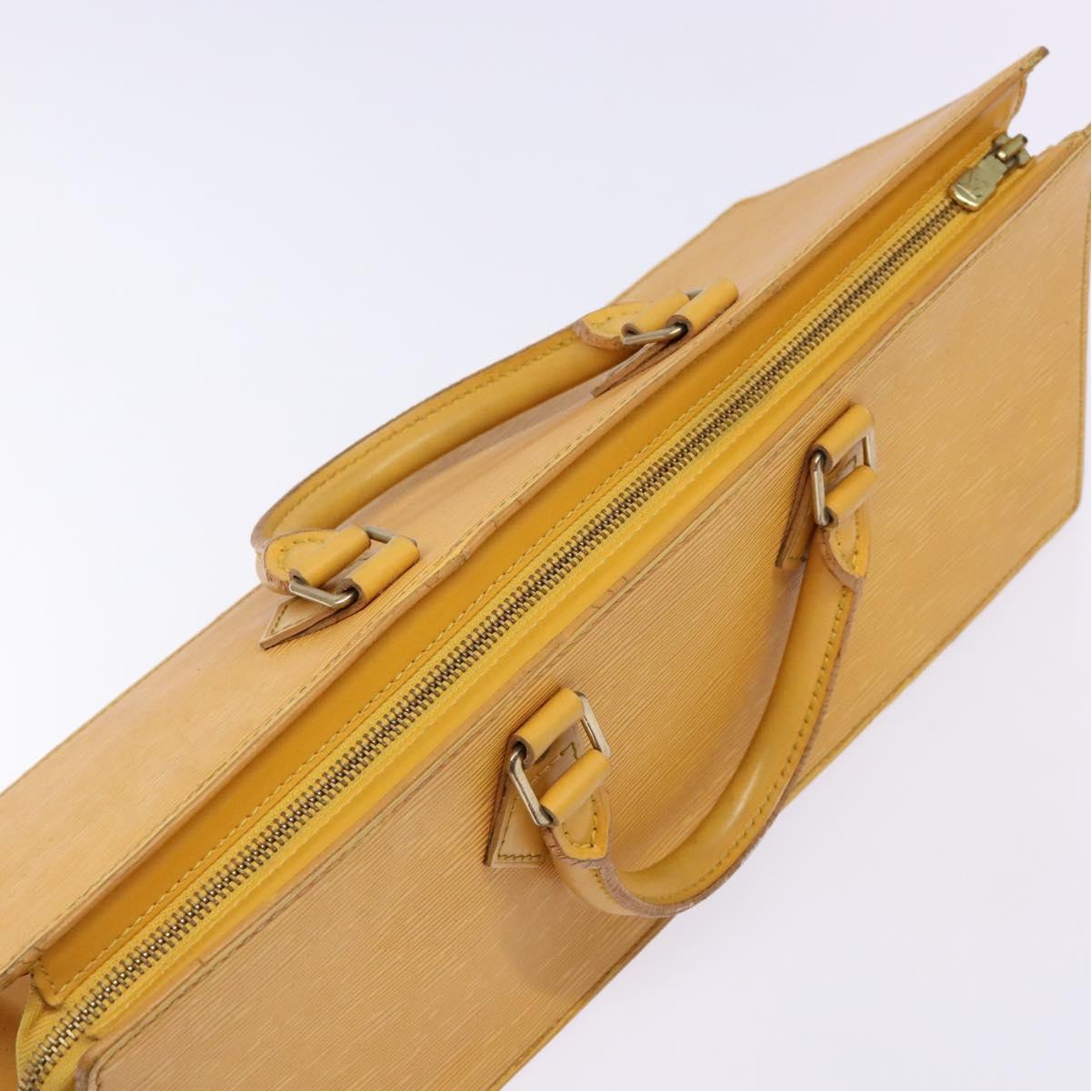 LOUIS VUITTON Epi Sac Triangle Hand Bag Yellow M52099 LV Auth BA5251