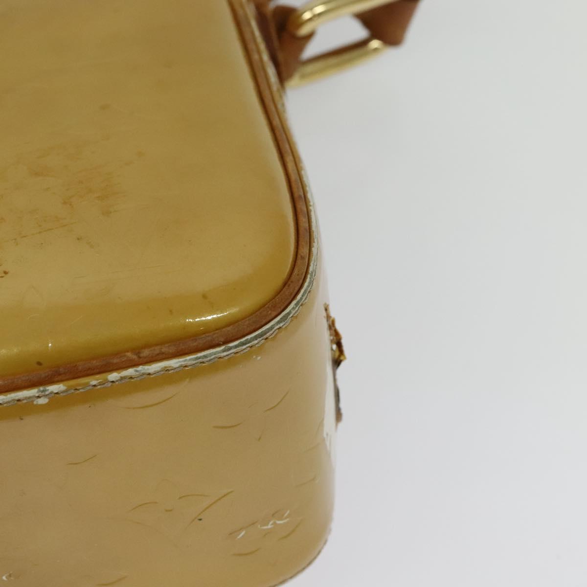 LOUIS VUITTON Monogram Vernis Christie GM Shoulder Bag Beige M91147 Auth BA5252