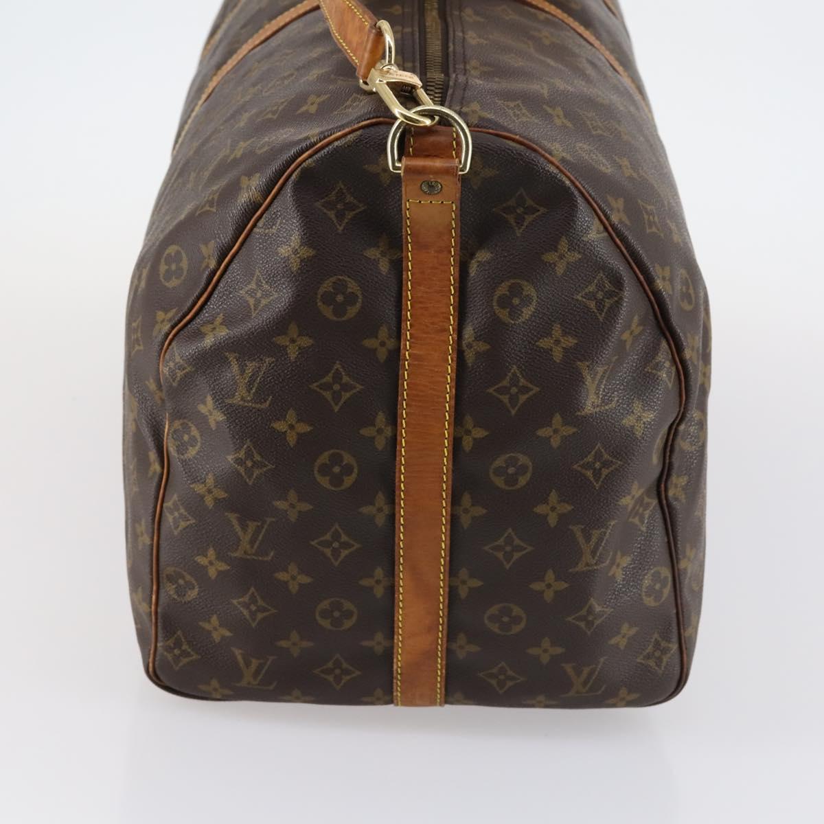 LOUIS VUITTON Monogram Keepall Bandouliere 60 Boston Bag M41412 LV Auth BA5254