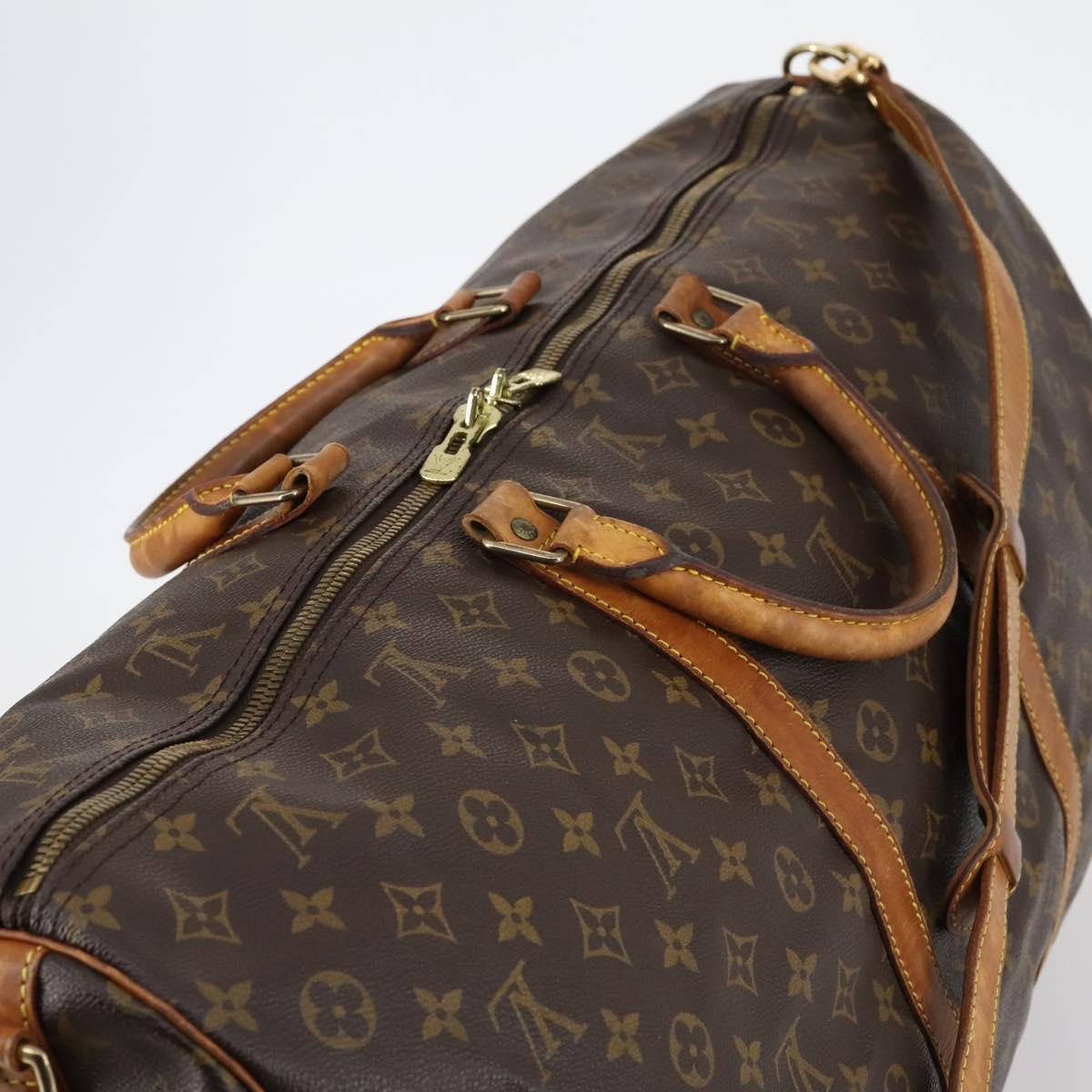 LOUIS VUITTON Monogram Keepall Bandouliere 60 Boston Bag M41412 LV Auth BA5254