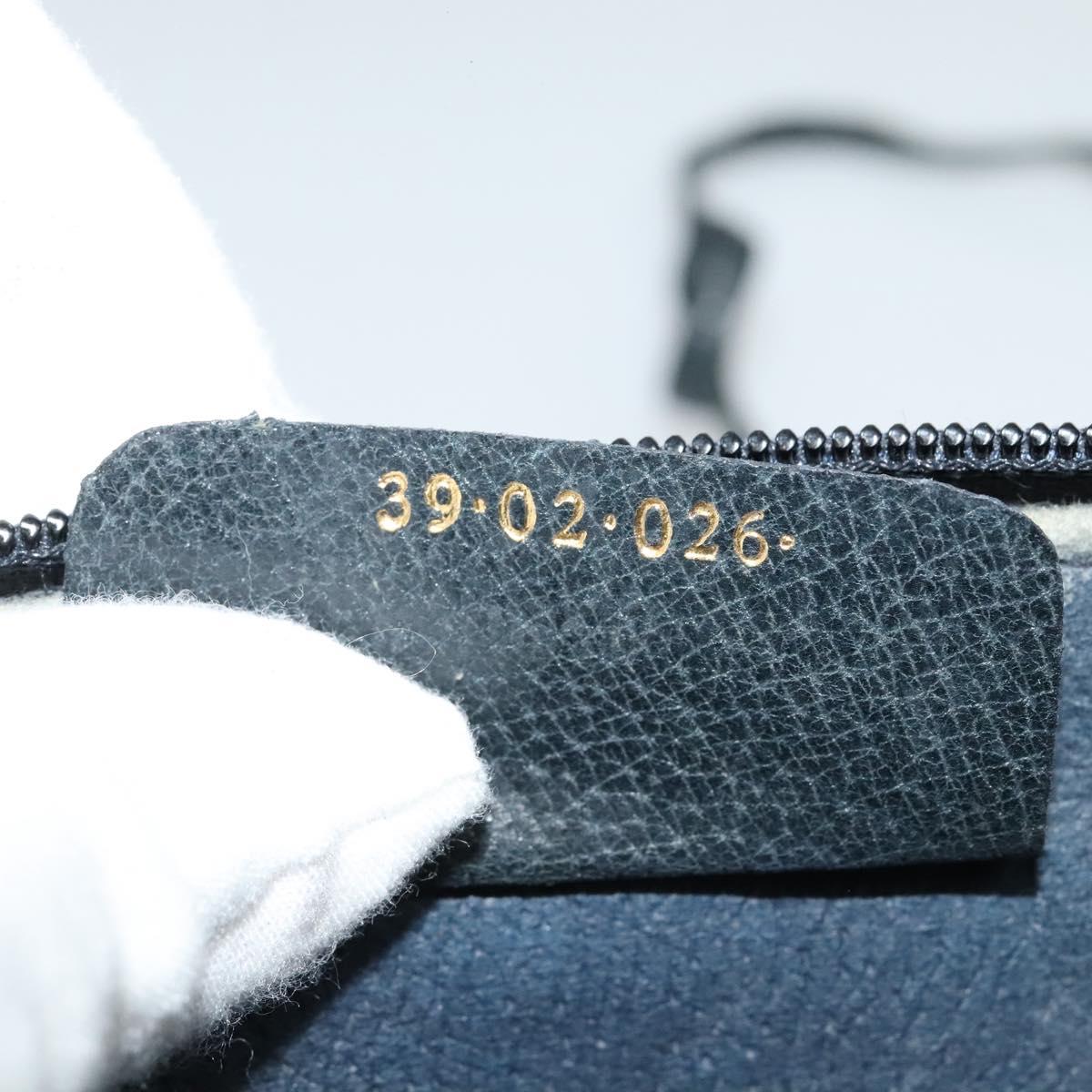 GUCCI GG Supreme Sherry Line Shoulder Bag PVC Navy Gold 39 02 026 Auth BA5255