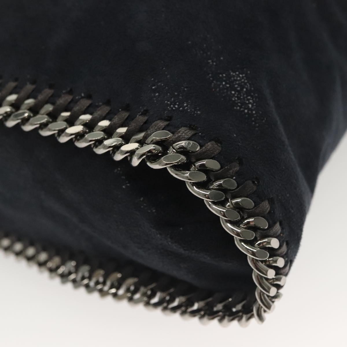 Stella MacCartney Falabella Chain Hand Bag Suede 2way Navy 234387 Auth BA5264