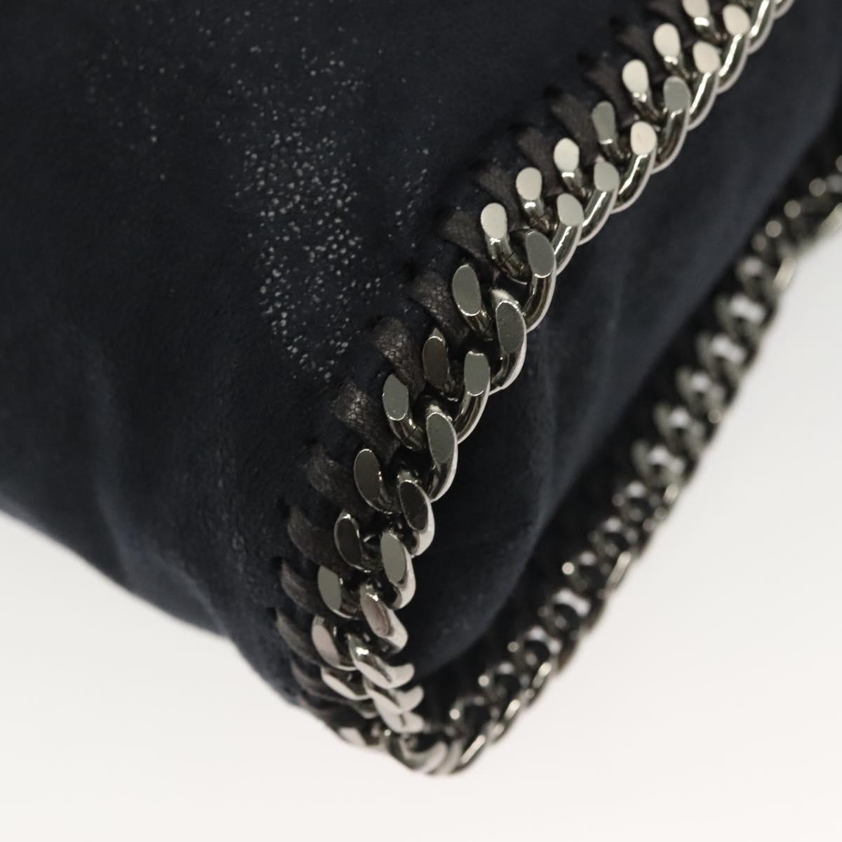 Stella MacCartney Falabella Chain Hand Bag Suede 2way Navy 234387 Auth BA5264