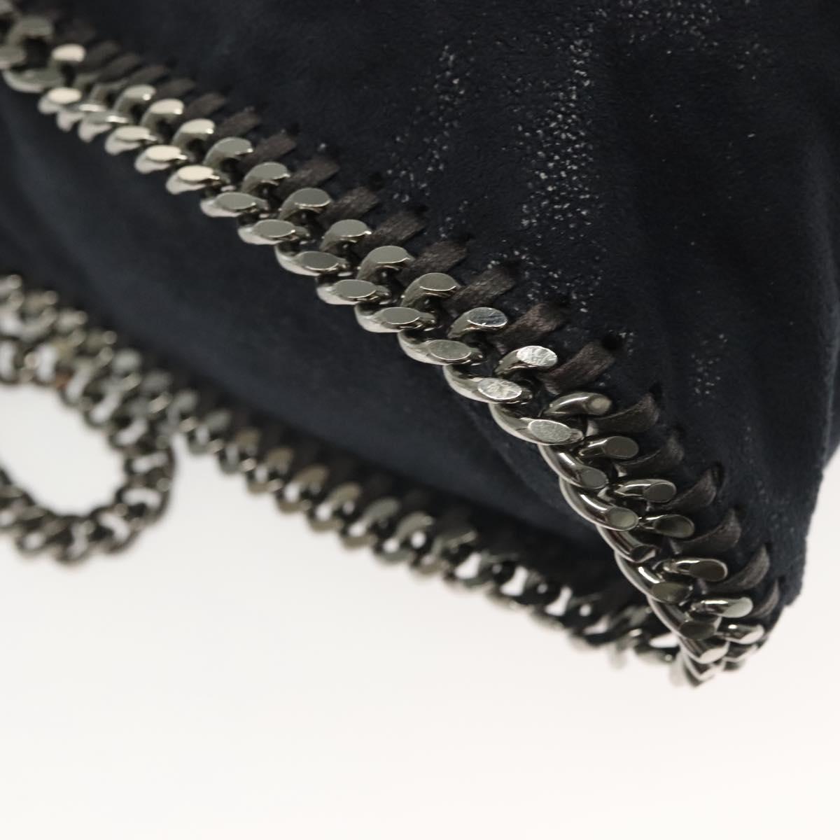 Stella MacCartney Falabella Chain Hand Bag Suede 2way Navy 234387 Auth BA5264