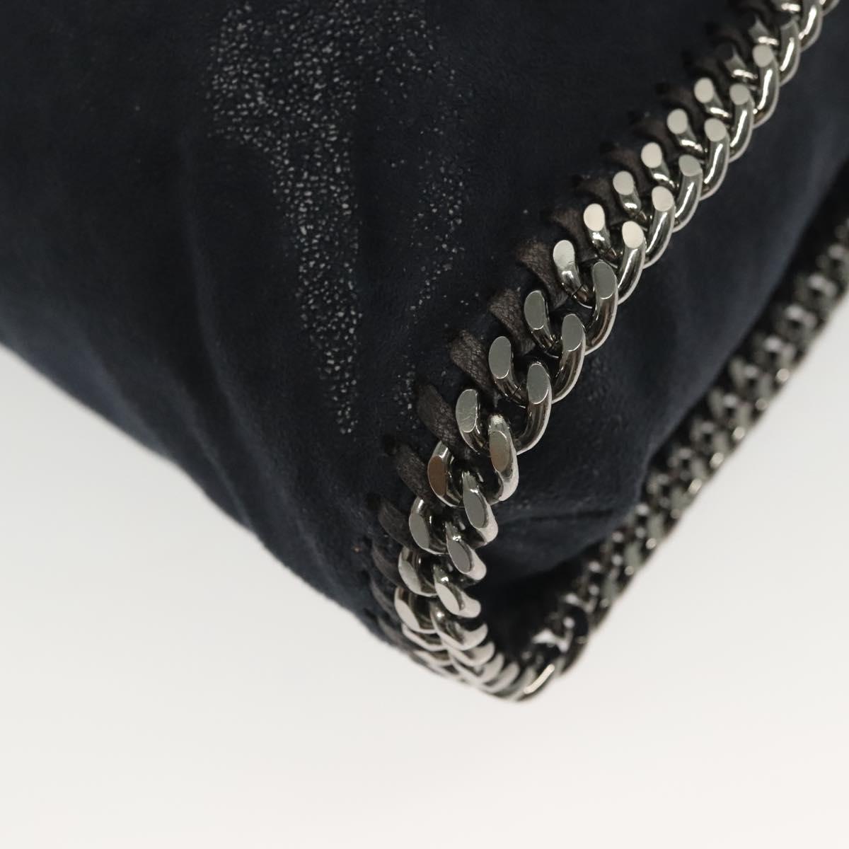 Stella MacCartney Falabella Chain Hand Bag Suede 2way Navy 234387 Auth BA5264