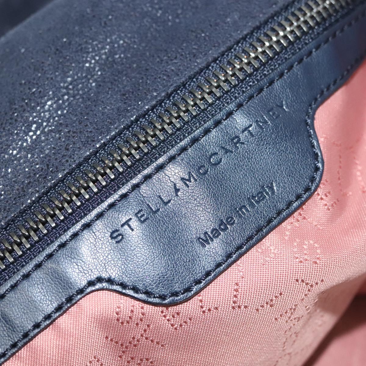 Stella MacCartney Falabella Chain Hand Bag Suede 2way Navy 234387 Auth BA5264