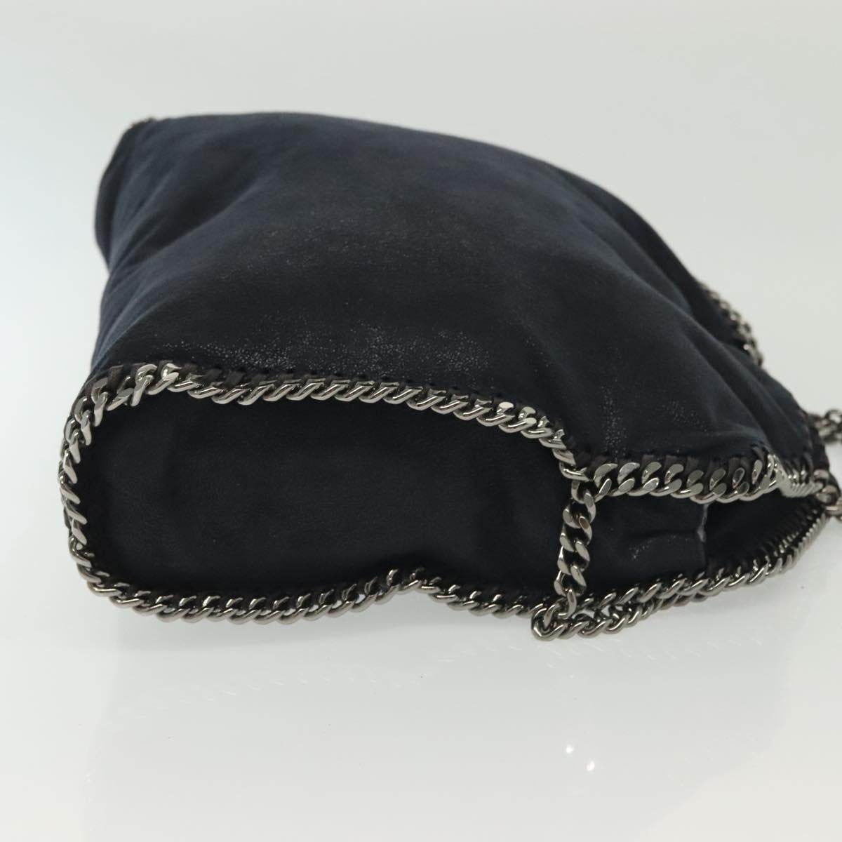 Stella MacCartney Falabella Chain Hand Bag Suede 2way Navy 234387 Auth BA5264