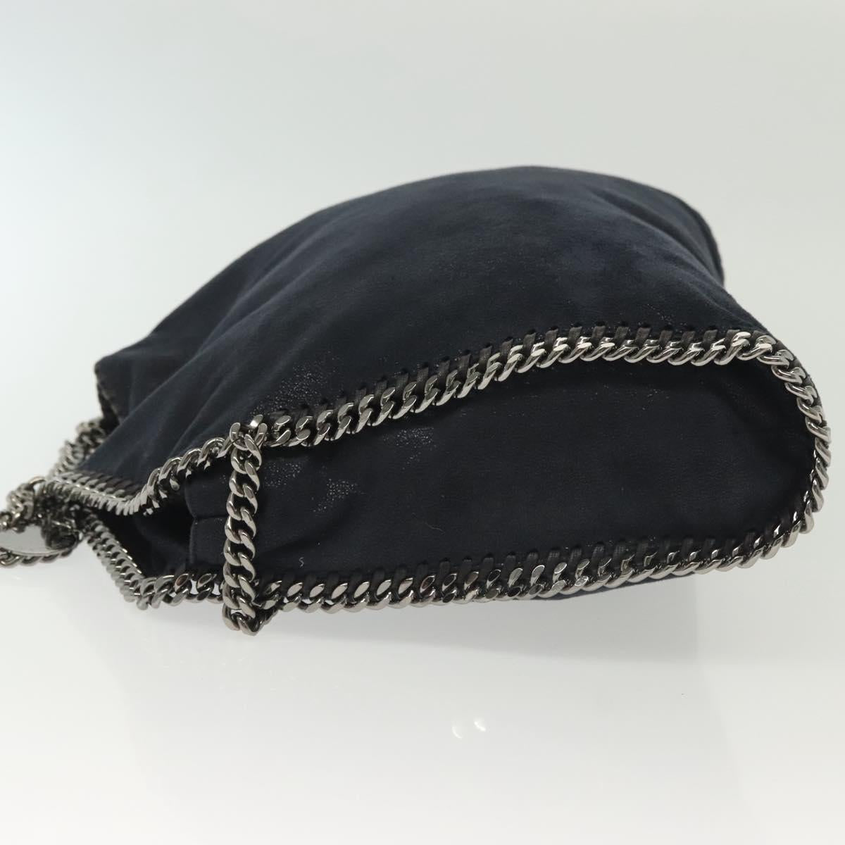 Stella MacCartney Falabella Chain Hand Bag Suede 2way Navy 234387 Auth BA5264