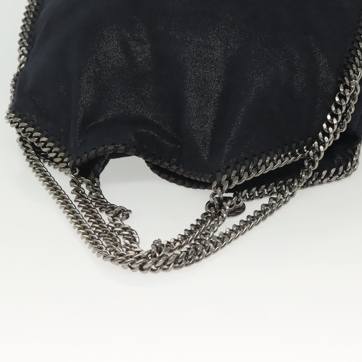 Stella MacCartney Falabella Chain Hand Bag Suede 2way Navy 234387 Auth BA5264
