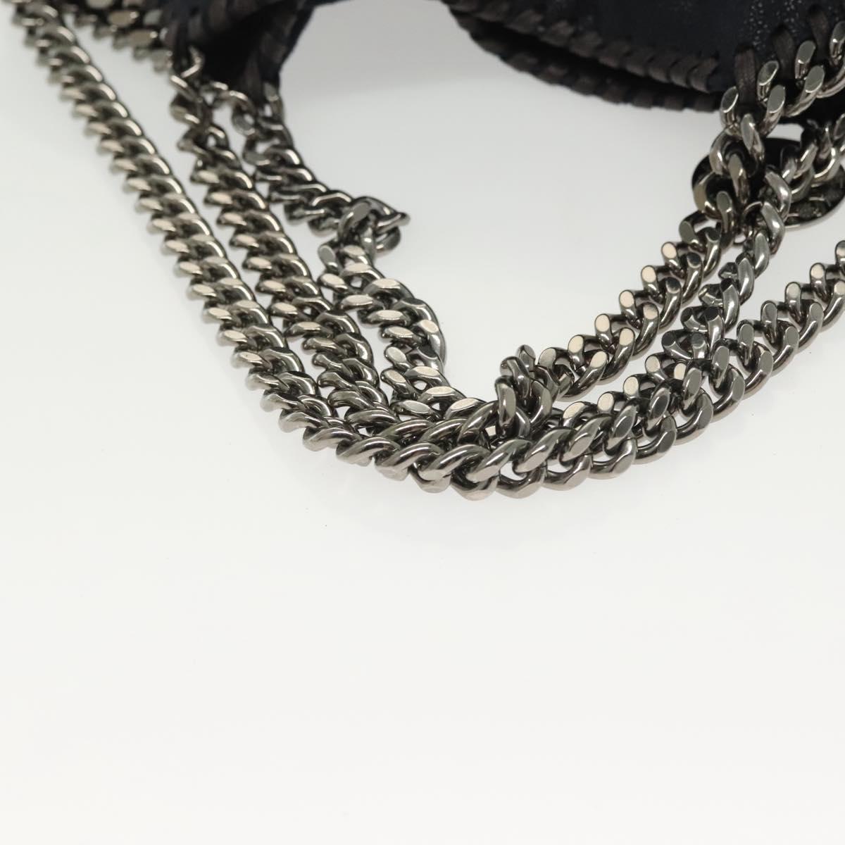 Stella MacCartney Falabella Chain Hand Bag Suede 2way Navy 234387 Auth BA5264