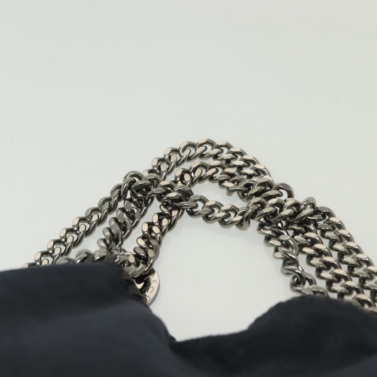 Stella MacCartney Falabella Chain Hand Bag Suede 2way Navy 234387 Auth BA5264