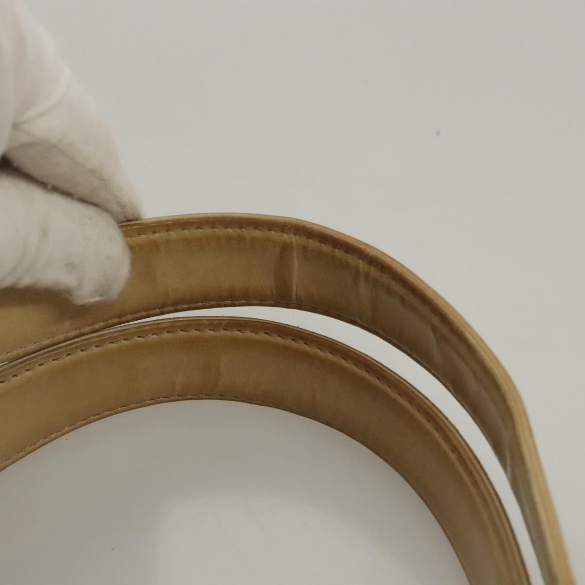 CHANEL Choco Bar Tote Bag Canvas Beige CC Auth BA528