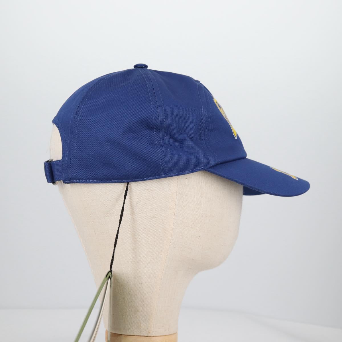 GUCCI Baseball Cap Cotton M Blue 773135 Auth BA5288M