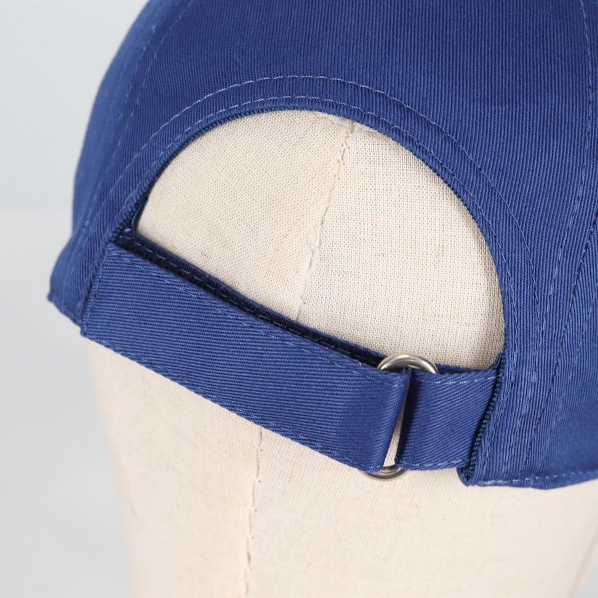 GUCCI Baseball Cap Cotton M Blue 773135 Auth BA5288M