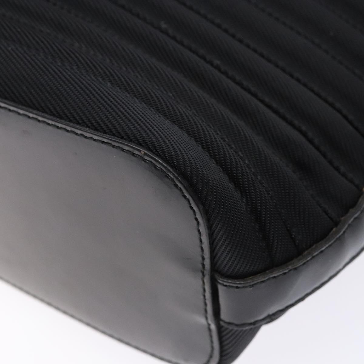 GUCCI Bamboo Hand Bag Canvas Black Silver 000 1998 0588 Auth BA5289