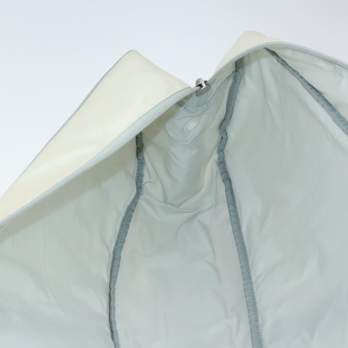 CHANEL Ski Case Sports Line Bag Nylon White Silver CC Auth BA5290V