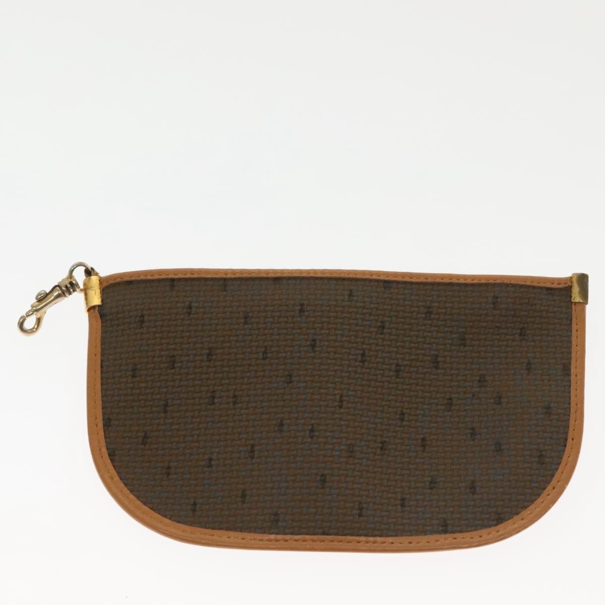 SAINT LAURENT Shoulder Bag Leather Black Gold Auth BA5308