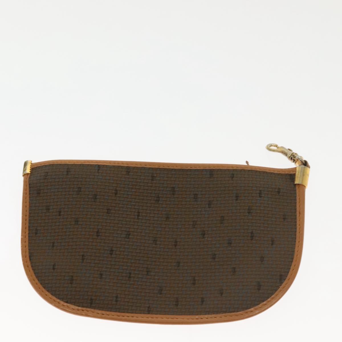 SAINT LAURENT Shoulder Bag Leather Black Gold Auth BA5308