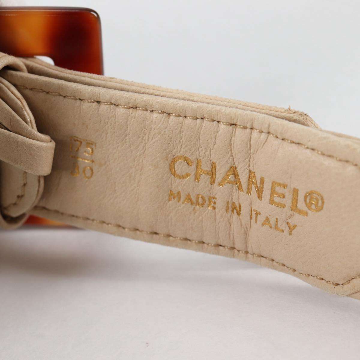 CHANEL Matelasse Waist Bag Canvas Beige CC Auth BA5314