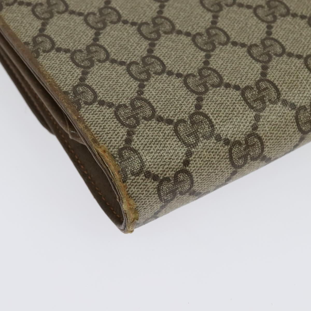 GUCCI GG Supreme Shoulder Bag PVC Beige Gold 94 02 050 Auth BA5315