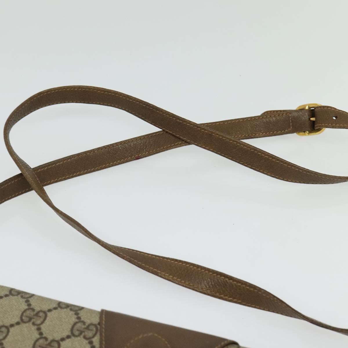 GUCCI GG Supreme Shoulder Bag PVC Beige Gold 94 02 050 Auth BA5315