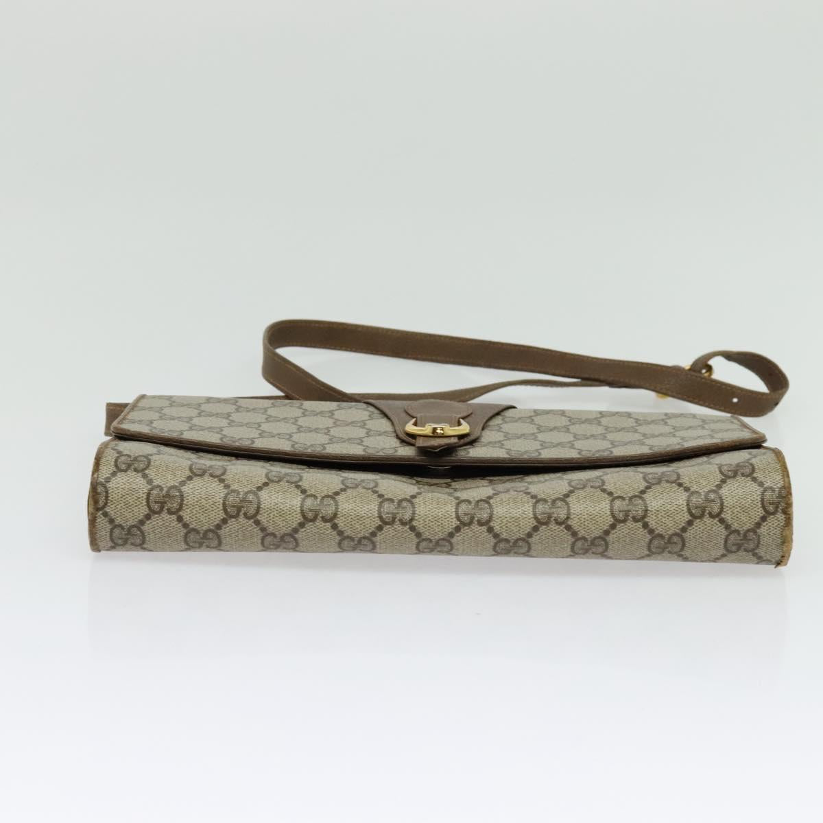 GUCCI GG Supreme Shoulder Bag PVC Beige Gold 94 02 050 Auth BA5315