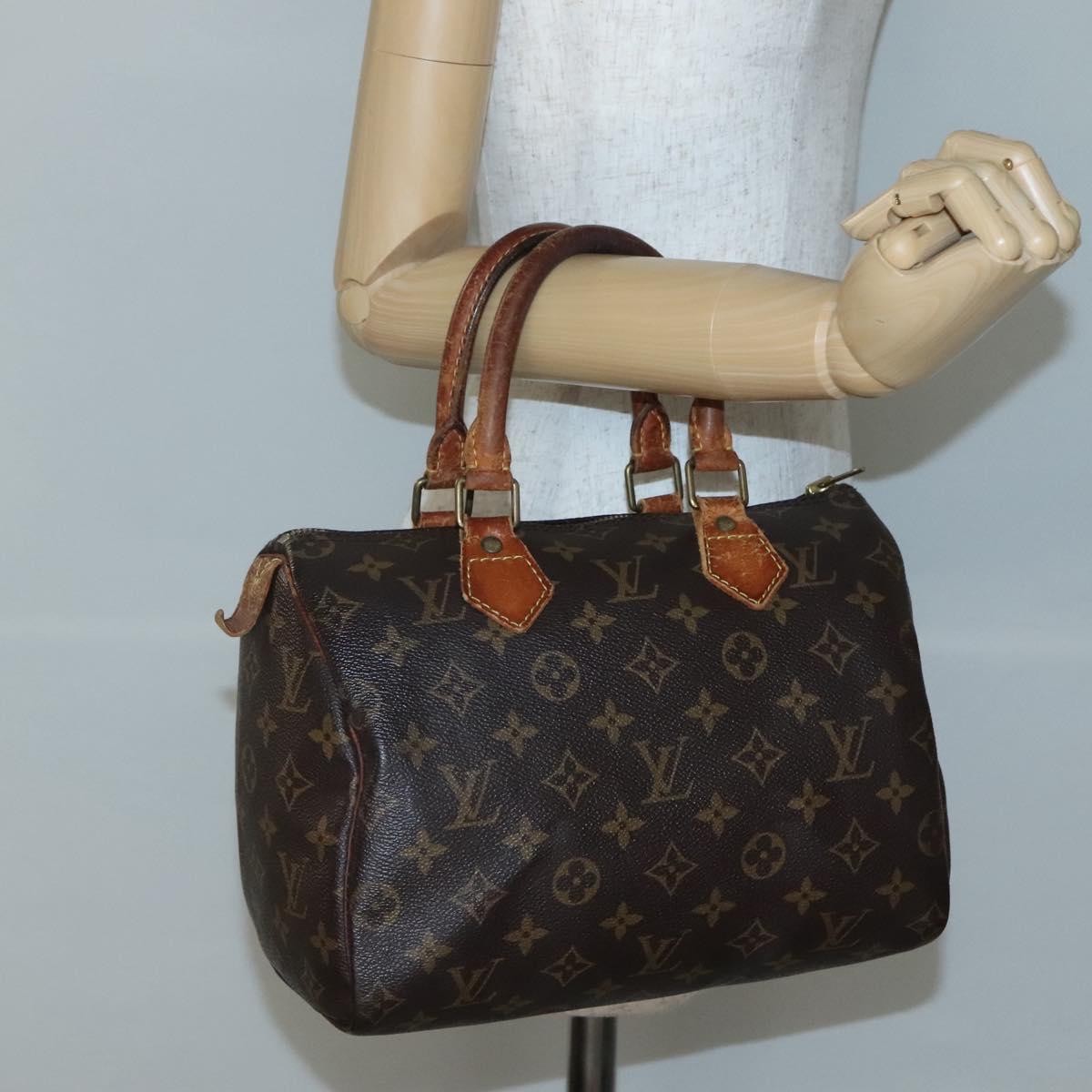 LOUIS VUITTON Monogram Speedy 25 Hand Bag M41528 LV Auth BA5320