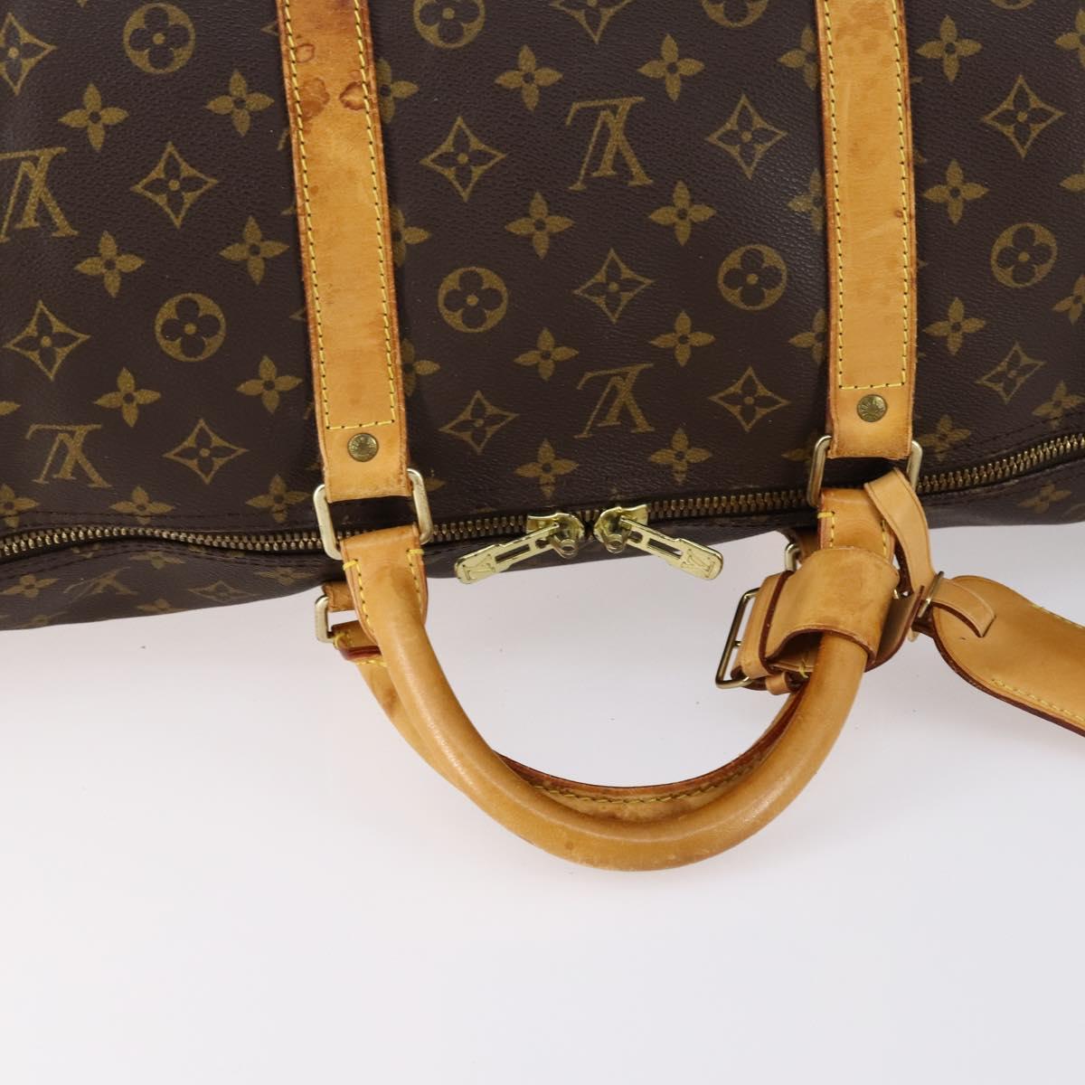 LOUIS VUITTON Monogram Keepall Bandouliere 60 Boston Bag M41412 LV Auth BA5322