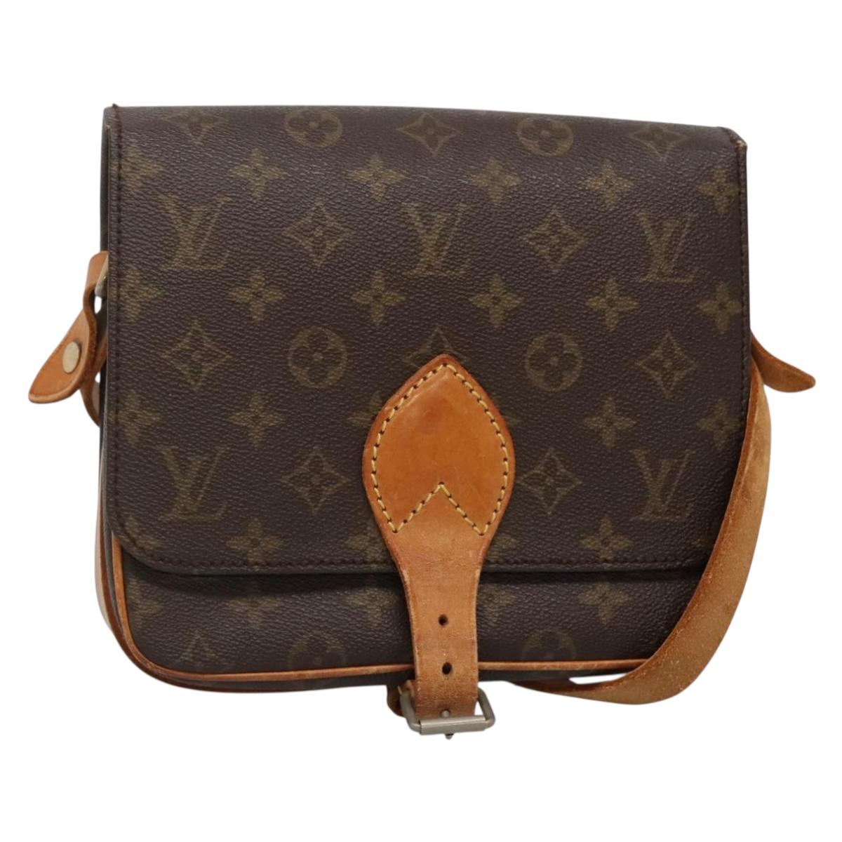 LOUIS VUITTON Monogram Cartouchiere MM Shoulder Bag Vintage M51253 Auth BA5328