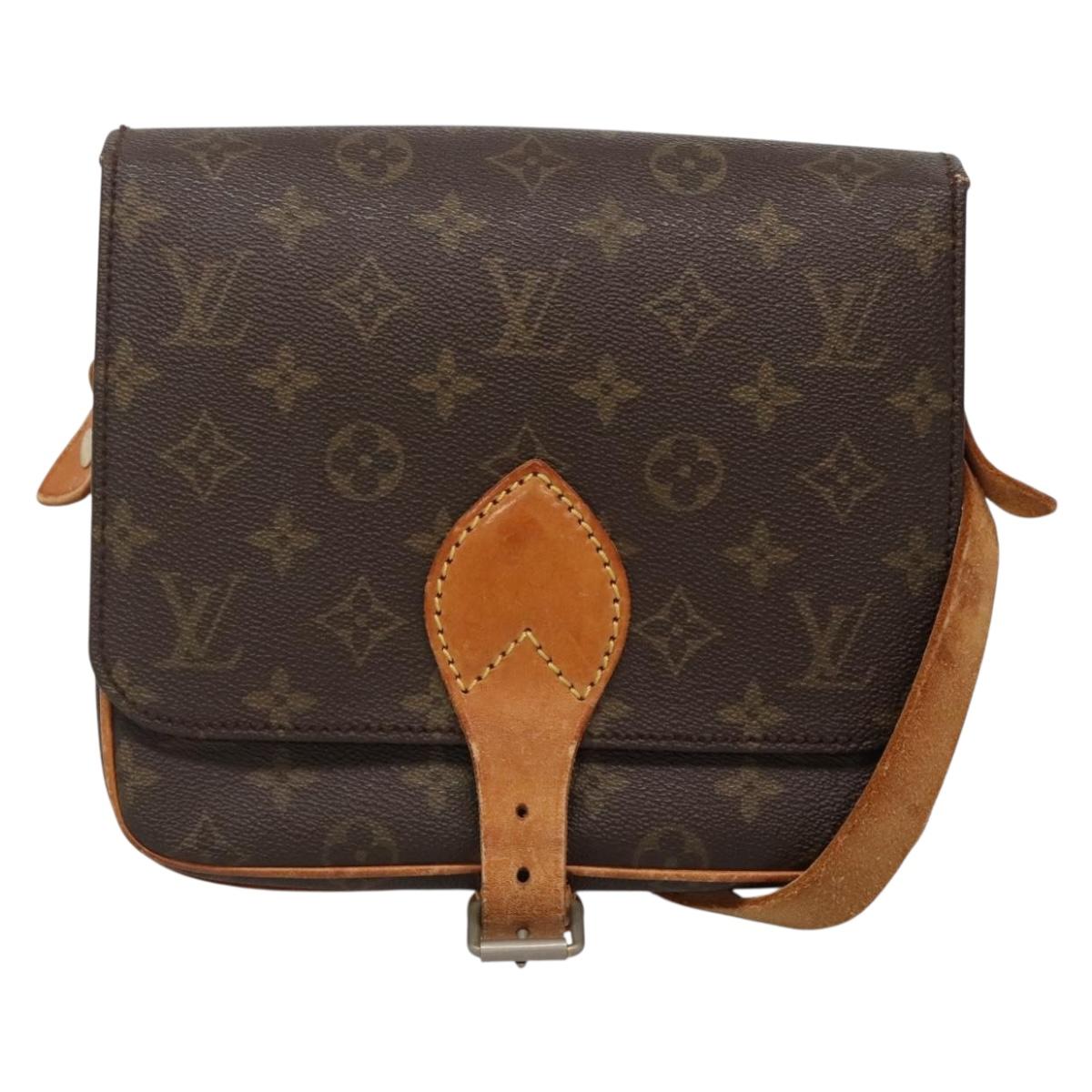 LOUIS VUITTON Monogram Cartouchiere MM Shoulder Bag Vintage M51253 Auth BA5328