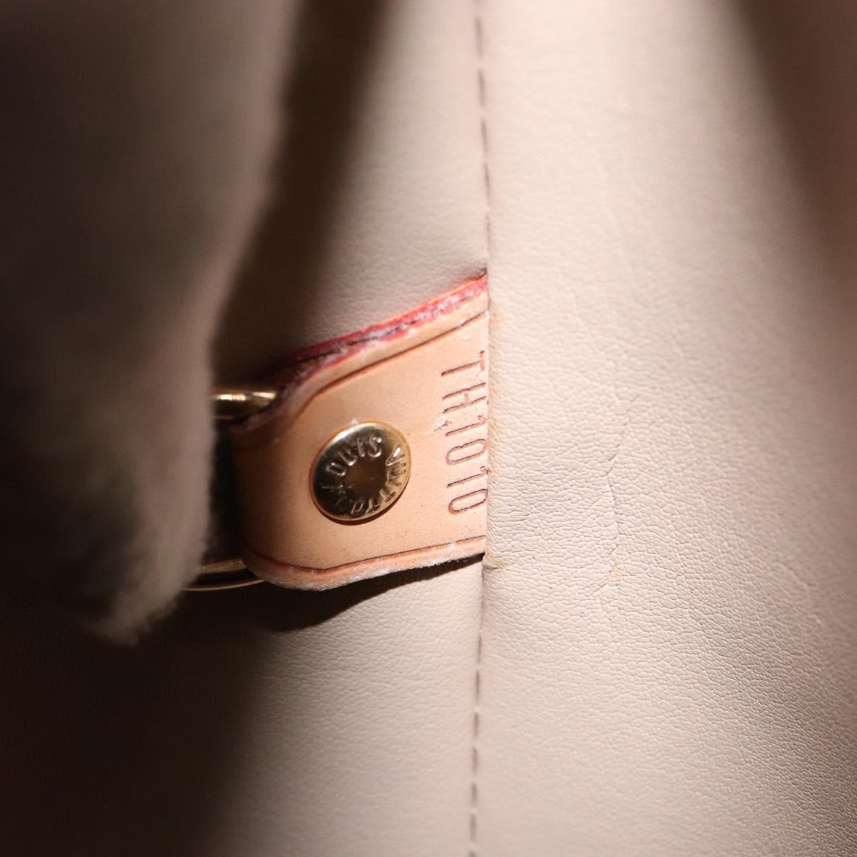 LOUIS VUITTON Monogram Vernis Houston Hand Bag Beige M91004 LV Auth BA5330