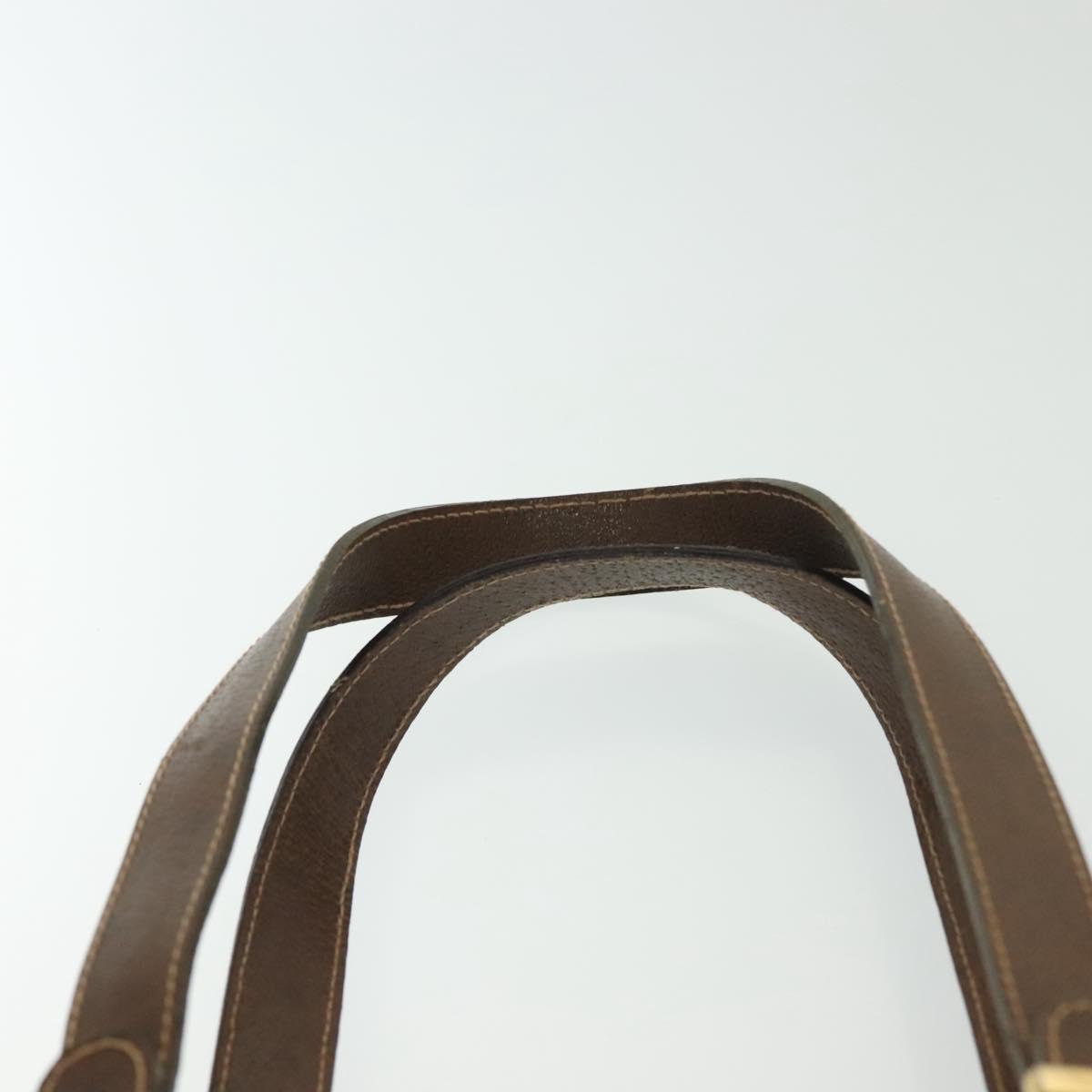 GUCCI GG Plus Supreme Tote Bag PVC Beige Gold Auth BA5333