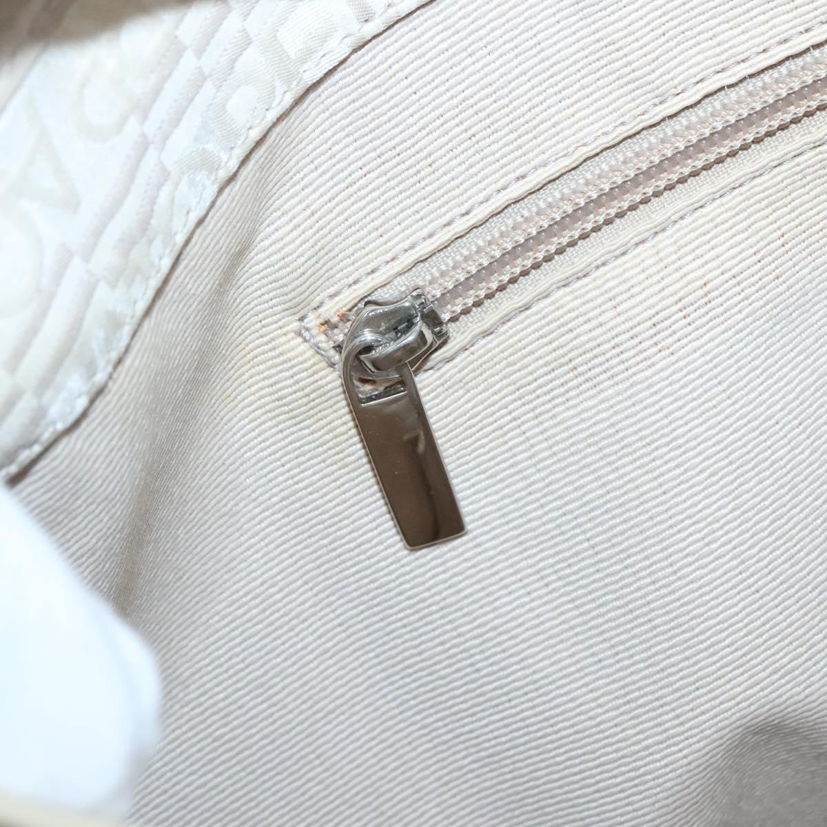 Salvatore Ferragamo Shoulder Bag Nylon Beige Silver Auth BA5336