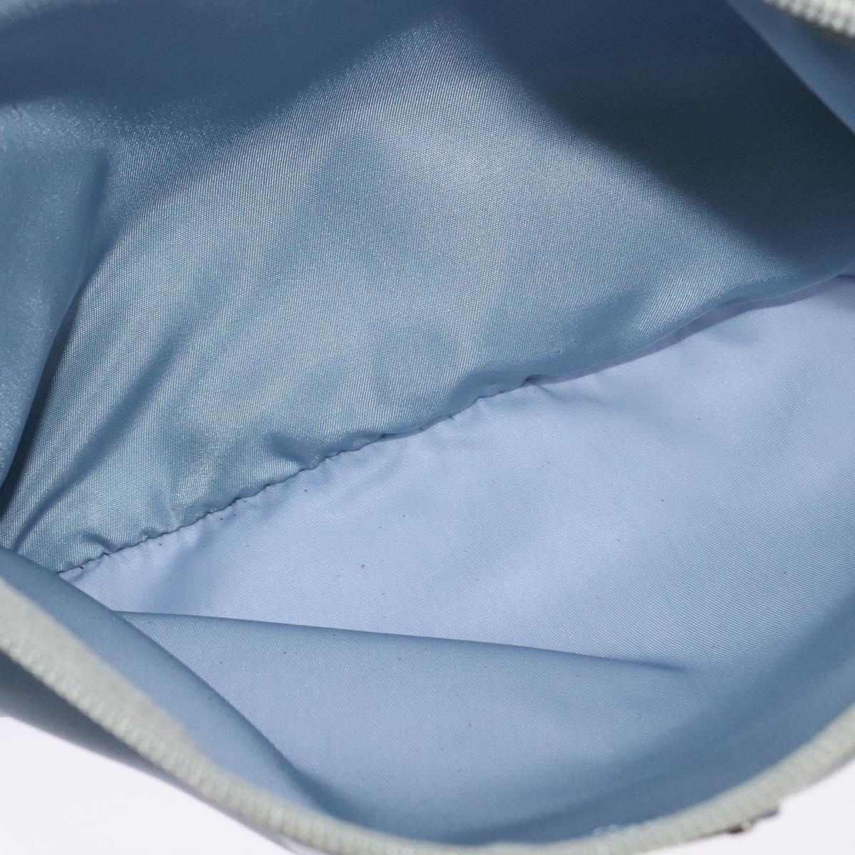 PRADA Shoulder Bag Nylon Light Blue Silver Auth BA5343