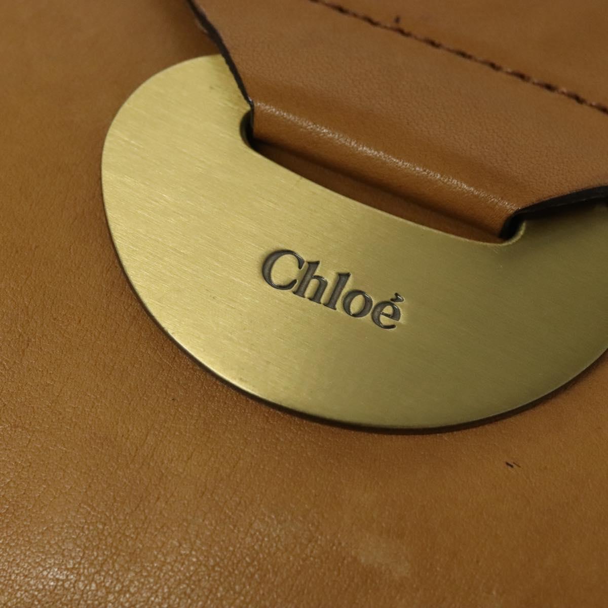 Chloe Shoulder Bag Leather Brown Auth BA5359