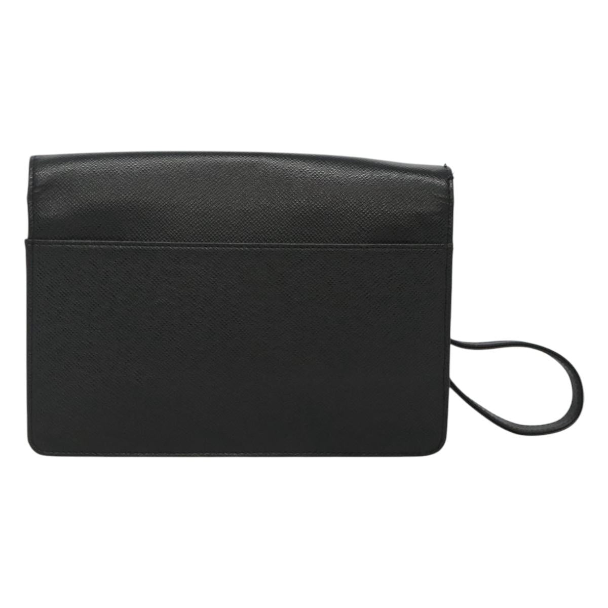 LOUIS VUITTON Taiga Selenga Clutch Bag Ardoise M30782 LV Auth BA536