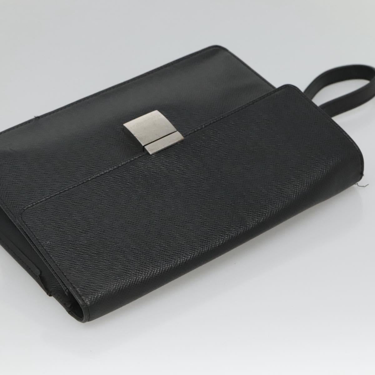 LOUIS VUITTON Taiga Selenga Clutch Bag Ardoise M30782 LV Auth BA536