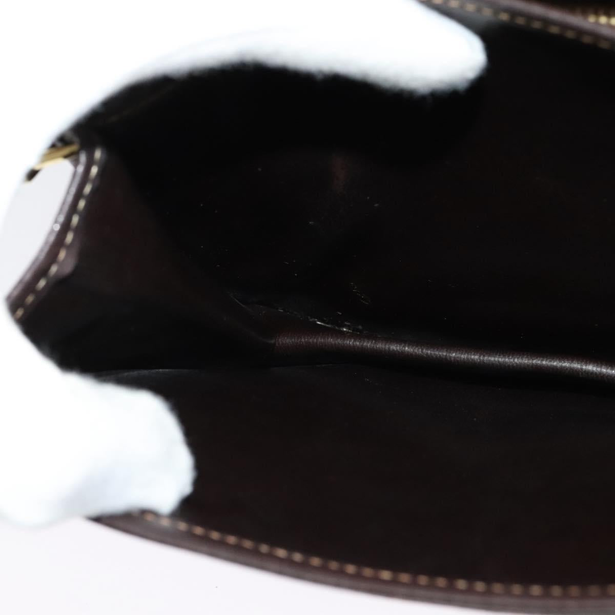 CELINE C Sulky Shoulder Bag Canvas Brown Gold Auth BA5360