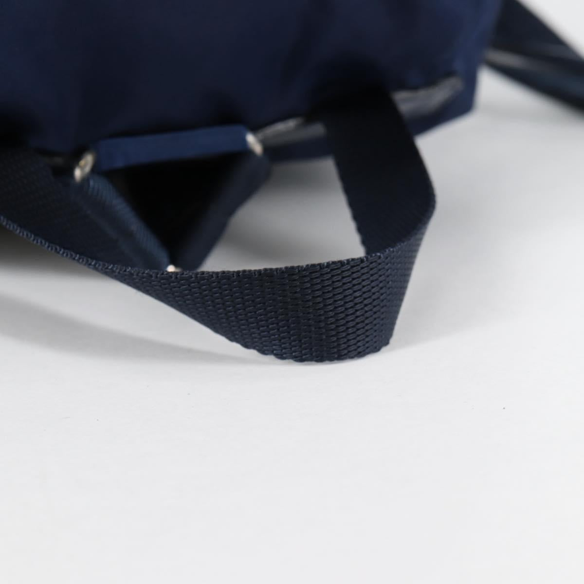 PRADA Backpack Nylon Blue Silver Auth BA5361V