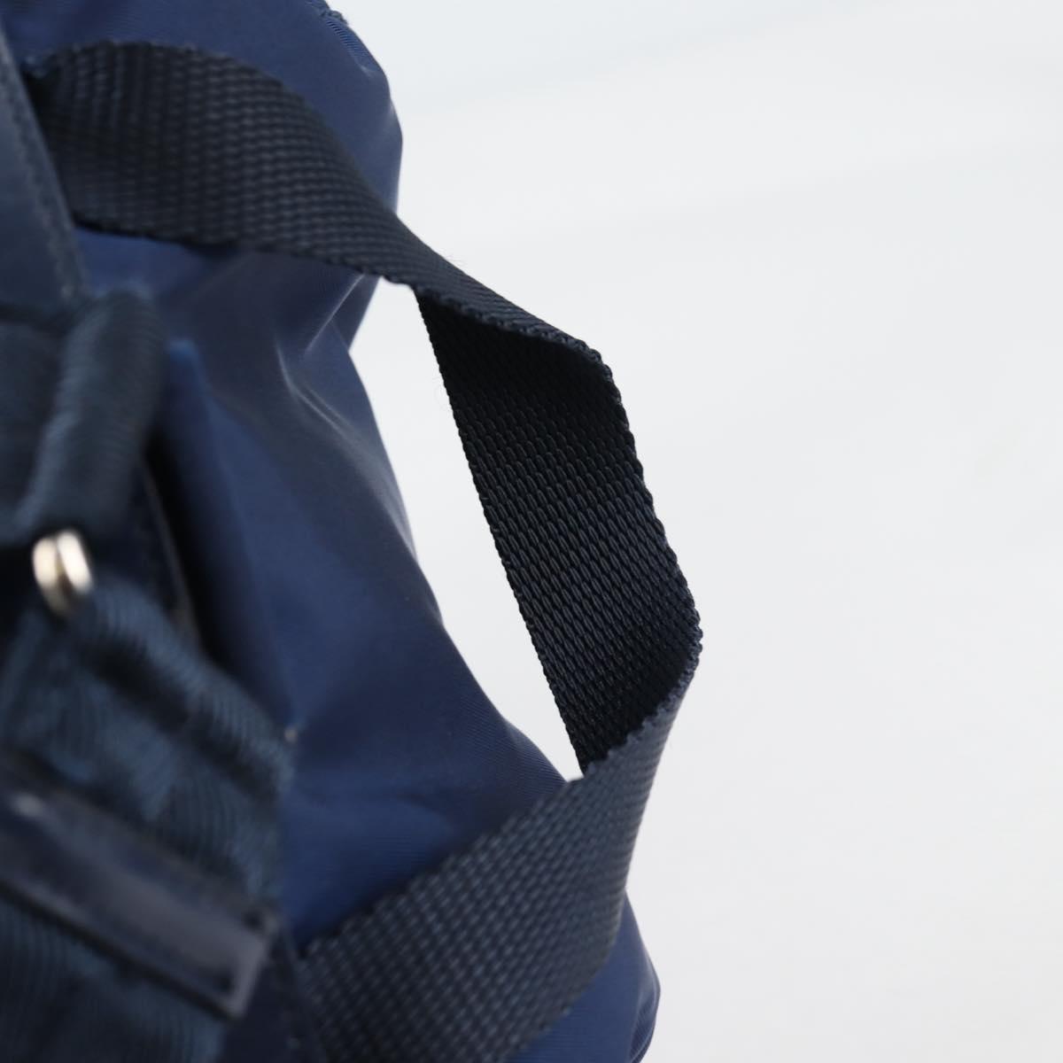PRADA Backpack Nylon Blue Silver Auth BA5361V