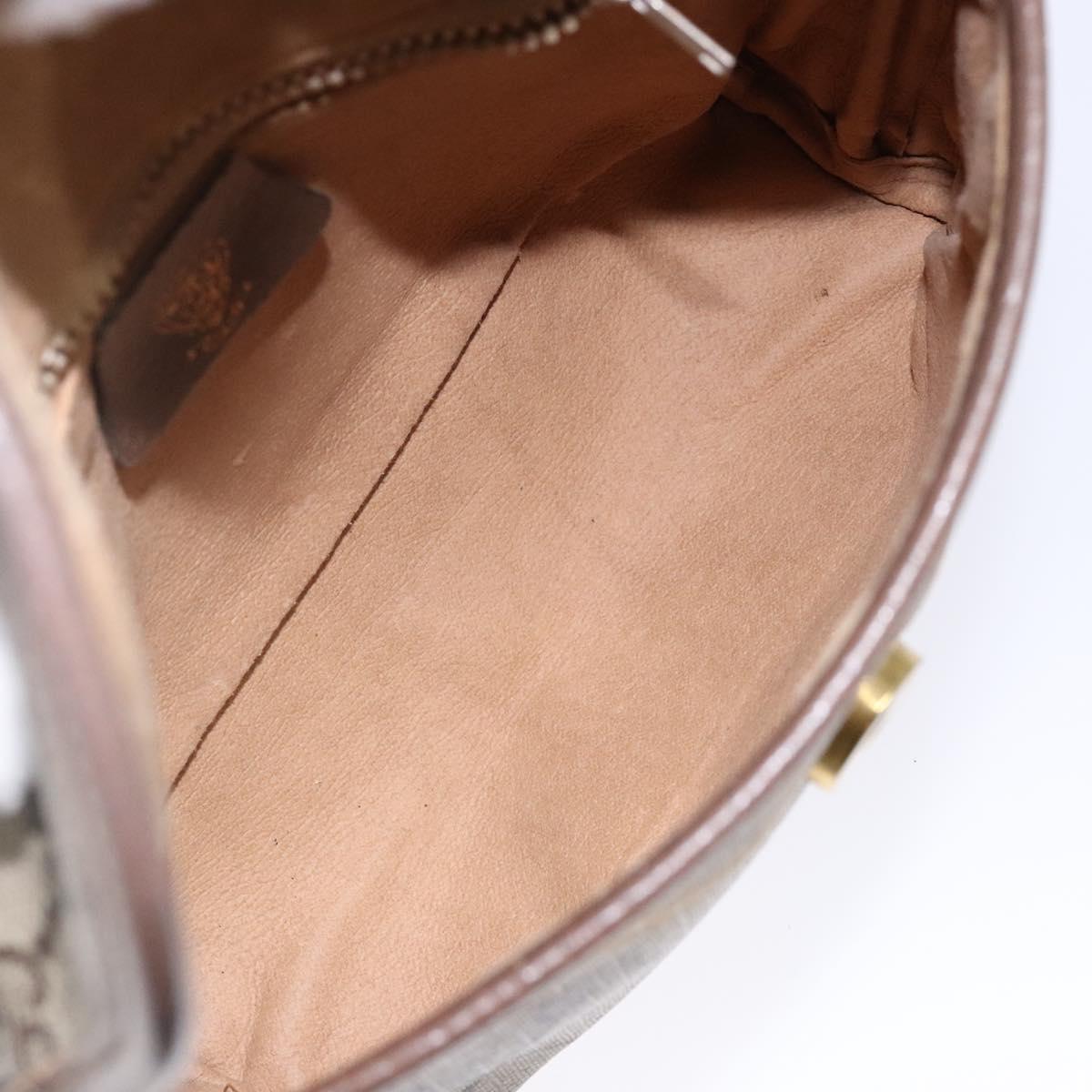 GUCCI GG Supreme Shoulder Bag PVC Beige Auth BA5362