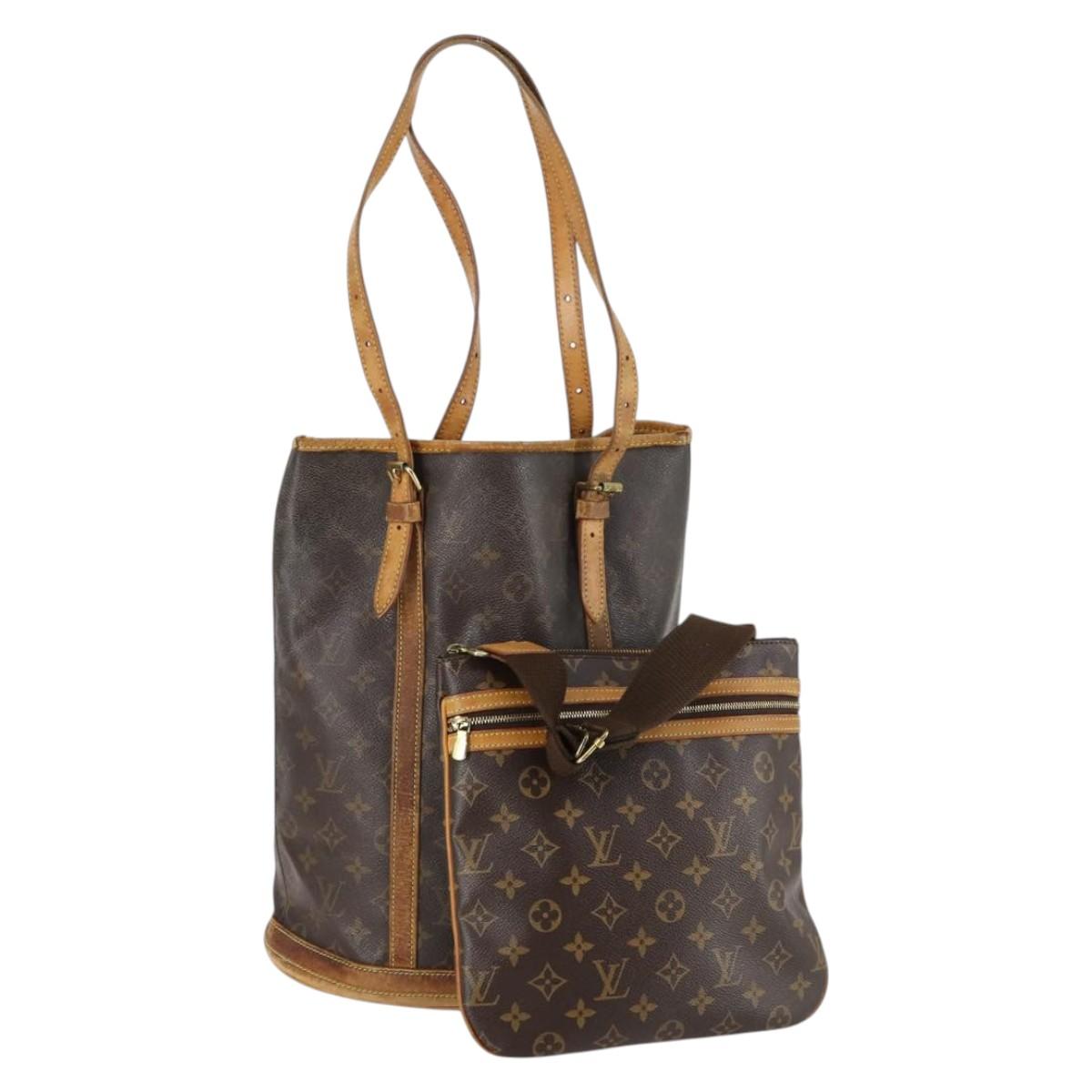 LOUIS VUITTON Monogram Shoulder Bag 2Set LV Auth BA5364