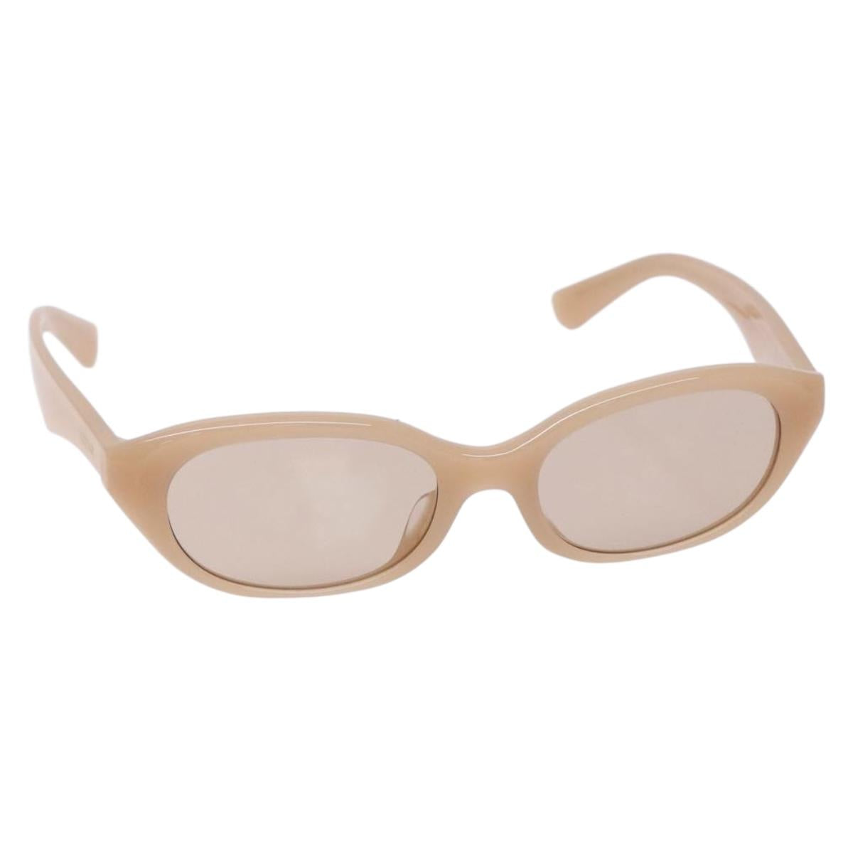 BURBERRY Sunglasses Plastic Beige Auth BA5368M