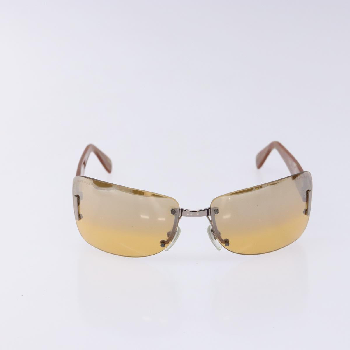 BVLGARI Sunglasses Plastic Brown Auth BA5371