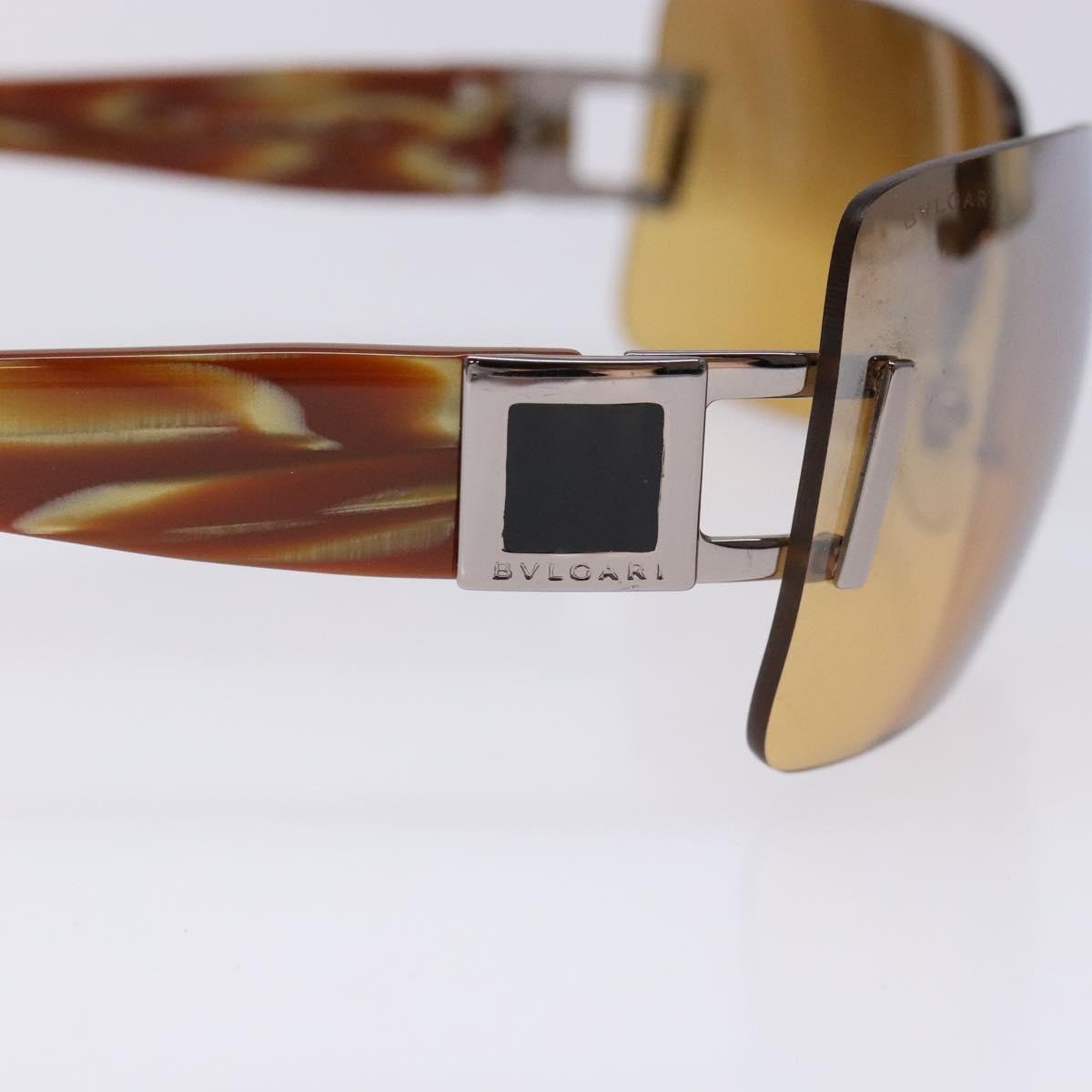 BVLGARI Sunglasses Plastic Brown Auth BA5371