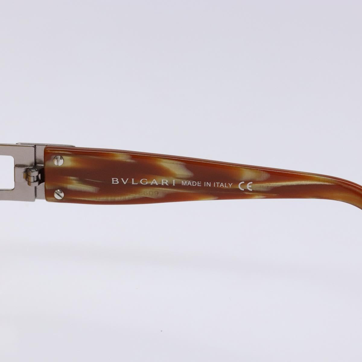 BVLGARI Sunglasses Plastic Brown Auth BA5371